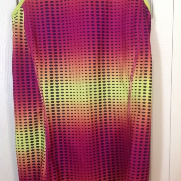 NIKE DRI-FIT Medium Yellow, Orange, Purple Tank Top Workout Athletic Athleisure - Picture 2 of 7